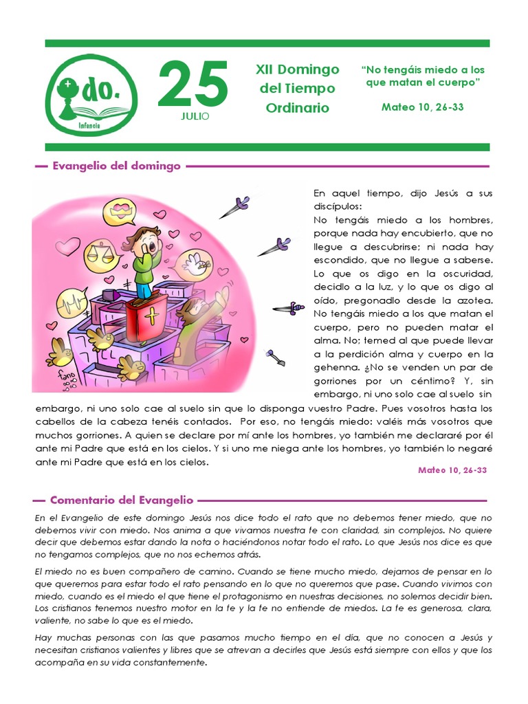 Evangelio 25 Junio Doris PDF Cristo (título) Jesús
