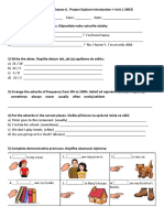 Revision Test Project Explore 1, Unit Intro+1ABCD