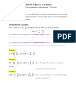 4th Form Math (Lesson 3 - Inverse of A Matrix)
