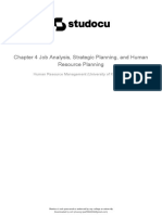 Chapter 4 Job Analysis Strategic Planning and Human Resource Planning
