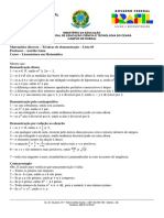 Matemática Discreta - Lista 03