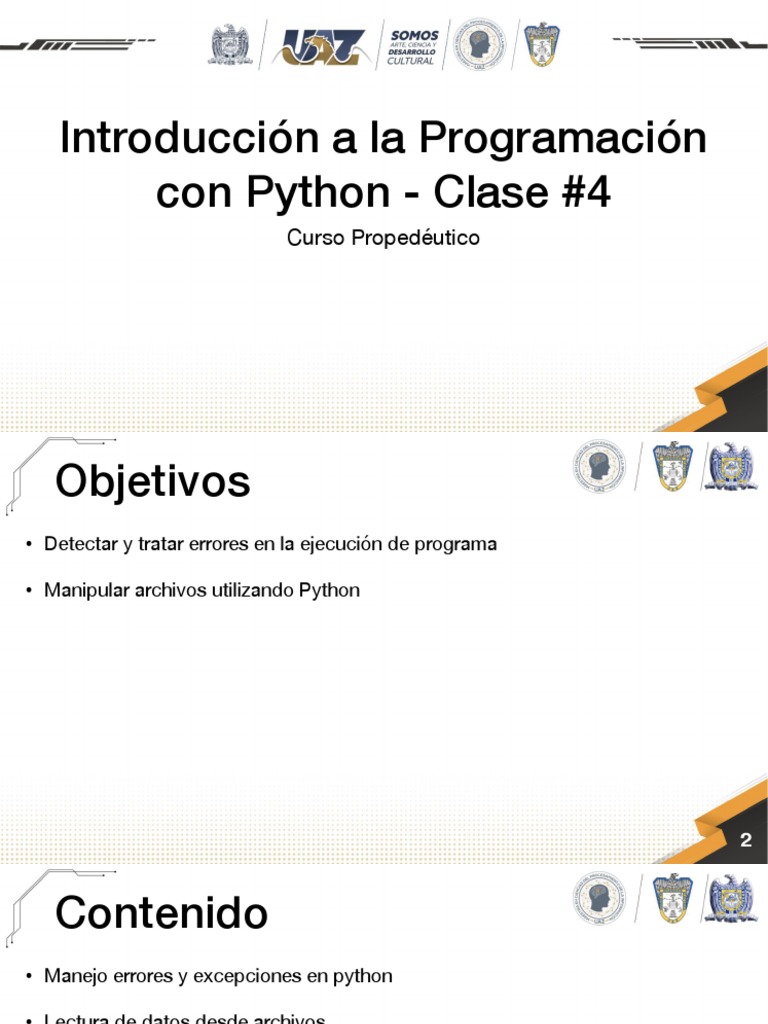 Manejo de Errores y Archivos en Python | PDF | Archivo de computadora ...