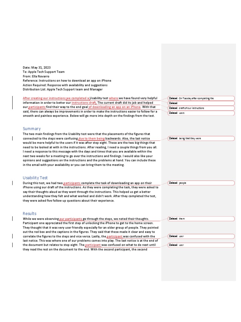 Memo with track changes download free pdf usability mobile app