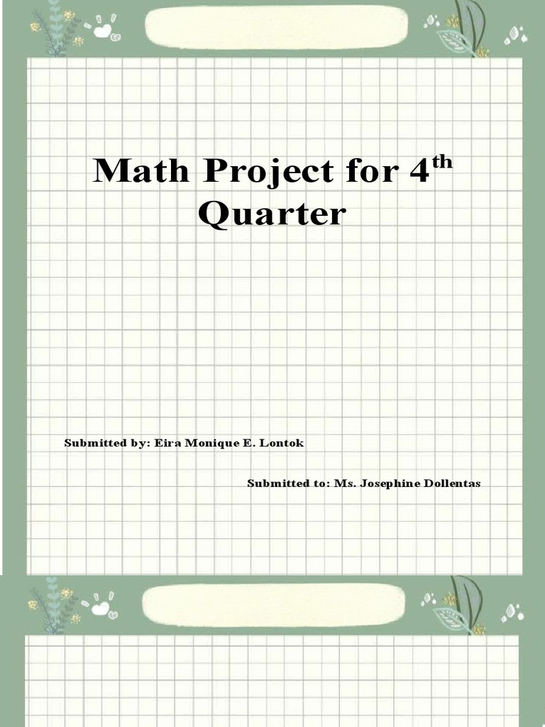 4th Quarter Math Project Analysis | PDF