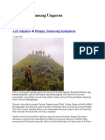 Asal Mula Gunung Ungaran