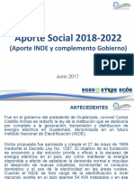 Aporte Social 2018-2022 (Aporte INDE y Complemento Gobierno)