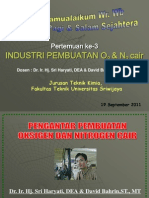 Pertemuan Ke-3 (Industri Pembuatan Oksigen Dan Nitrogen Cair)