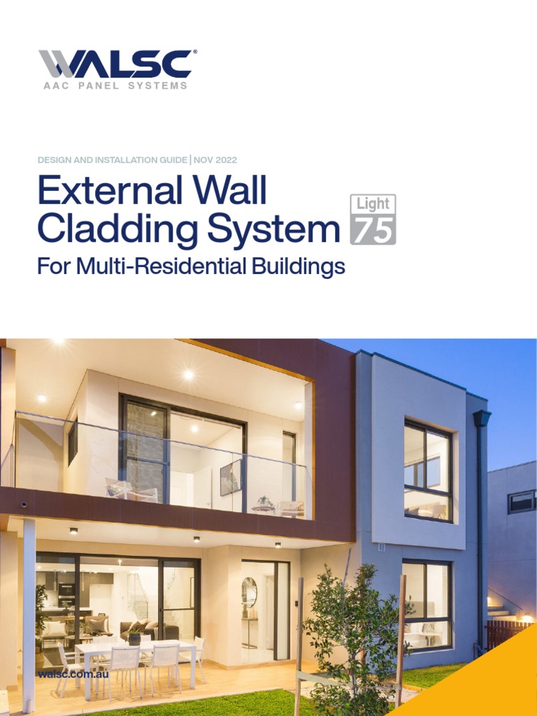 Walsc AAC External Wall Cladding Guide | PDF | Wall | Building Insulation