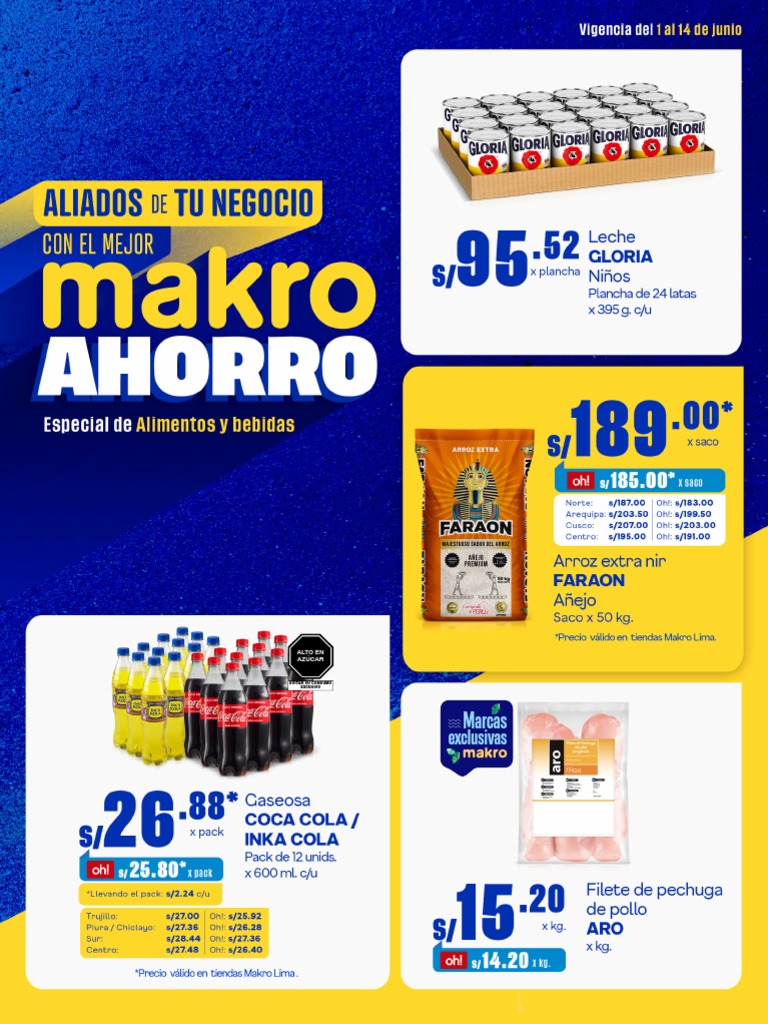 Catálogo de productos congelados para hotelería · Makro