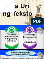 Tekstong Impormatibo at Reperensyal