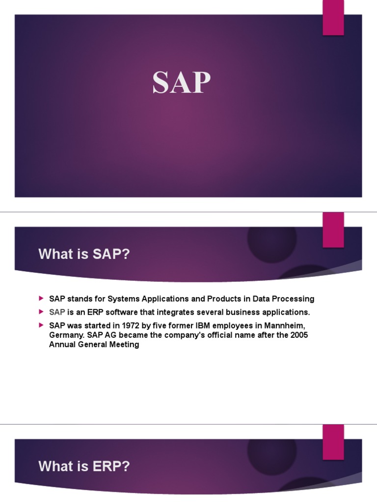Sap Introduction | Download Free PDF | Databases | Server (Computing)