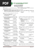 GEOL211 Final Exam Questionnaire