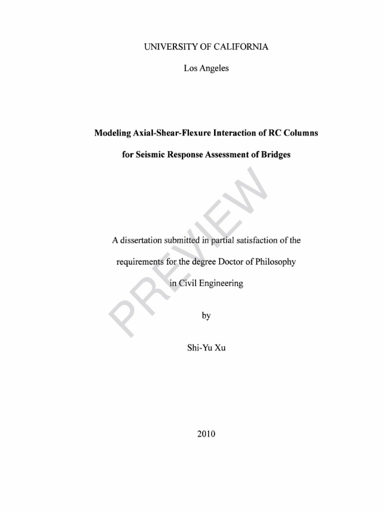 Modelling of RC Columns in Bridges | PDF | Strength Of Materials | Bending