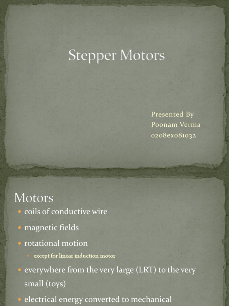 Overview of Stepper Motors | PDF | Computers | Technology & Engineering