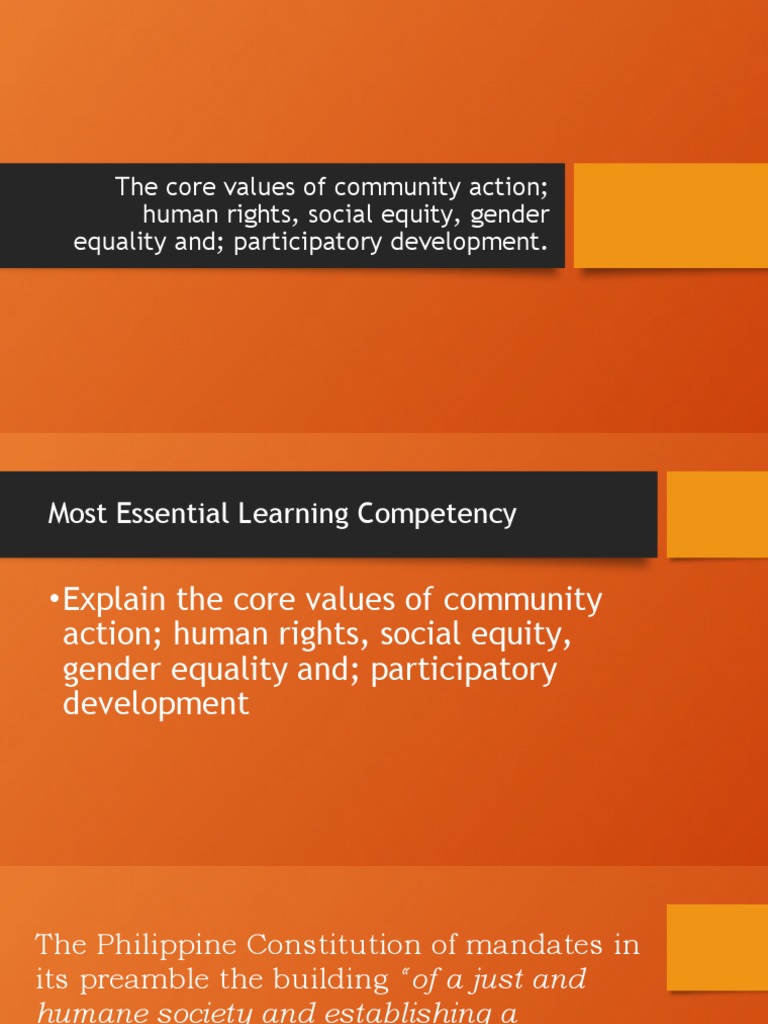 Core Values of Community Action Initiatives | PDF | Human Rights | Rights