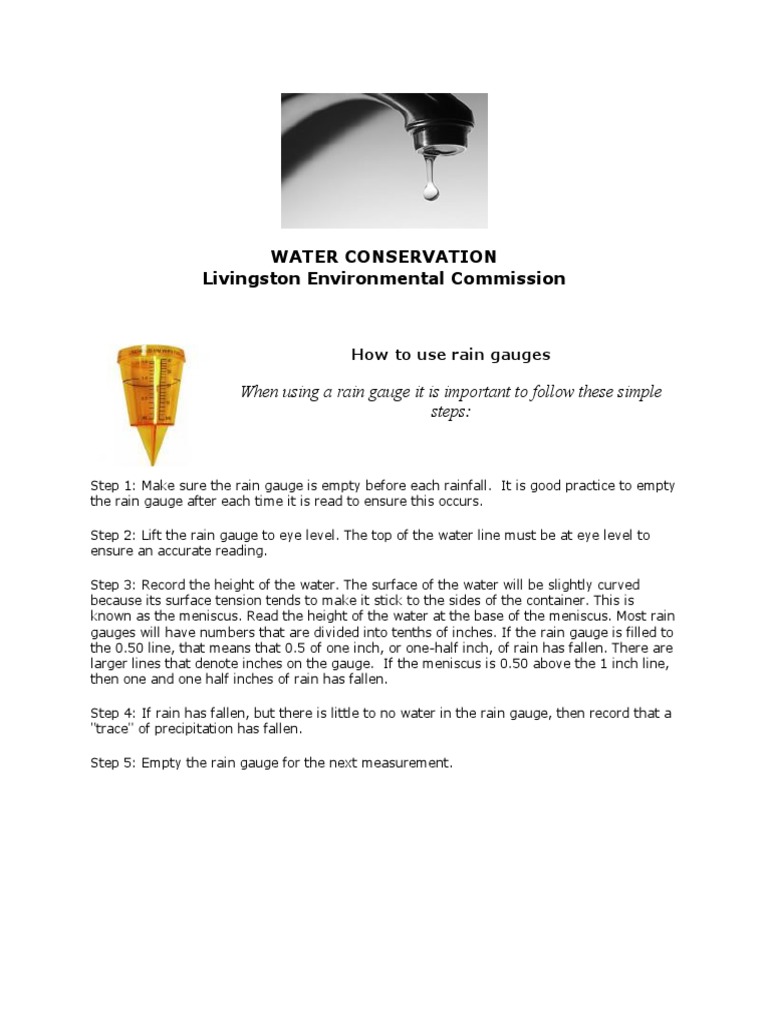 How To Use A Rain Gauge PDF PDF