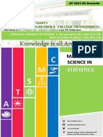 M.SC Statistics Information Brochure (R.J College)