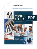 Solution Manual For Civil Litigation 7th Edition