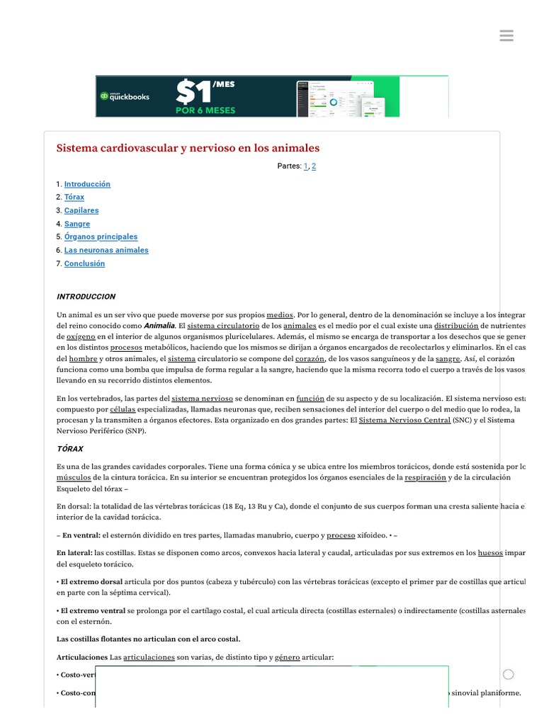 Sistema Cardiovascular y Nervioso en Los Animales | Descargar gratis ...