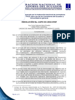 UAFE Resolución UAFE-DG-2022-0130-250 Contadores Reform FNCE