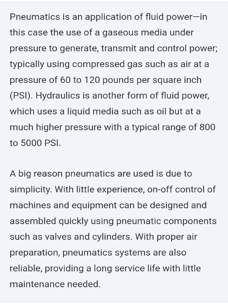 pneumatic system PDF