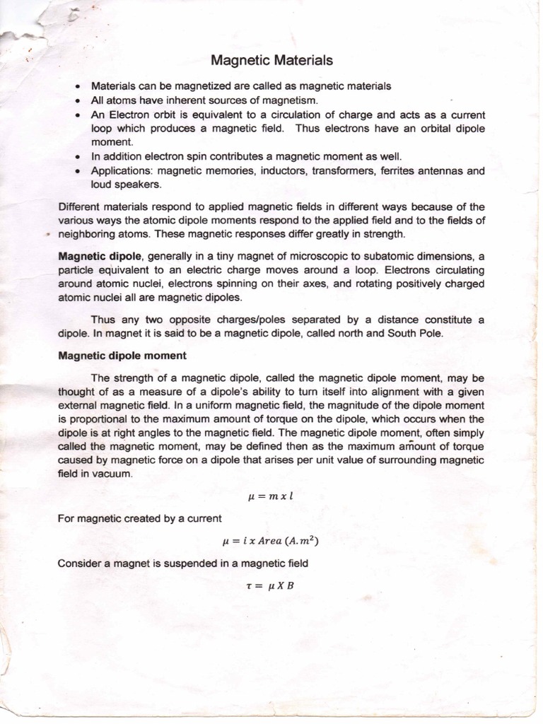 Magnetic Materials Spaldin Pdf – FEYGZT