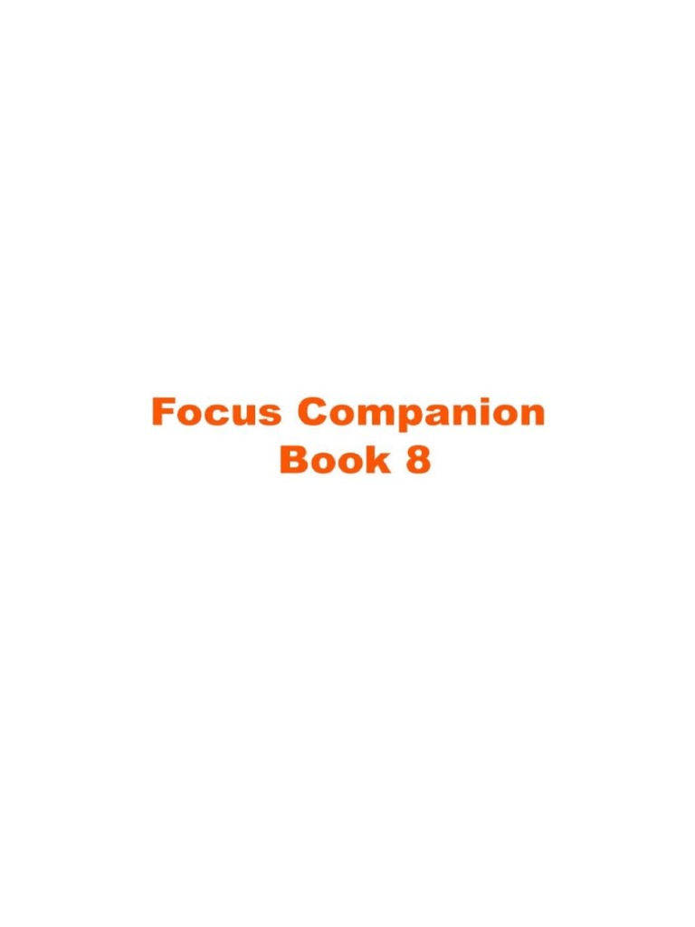 Focus Class 8 | PDF
