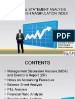 Financial Statement Analysis and Beneish Manipulation Index