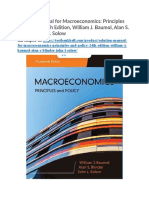 Solution Manual For Macroeconomics Principles and Policy 14th Edition William J Baumol Alan S Blinder John L Solow