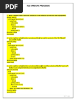 File Handling Programs