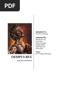 Oedipus Rex (Tragic Hero and Hamartia)