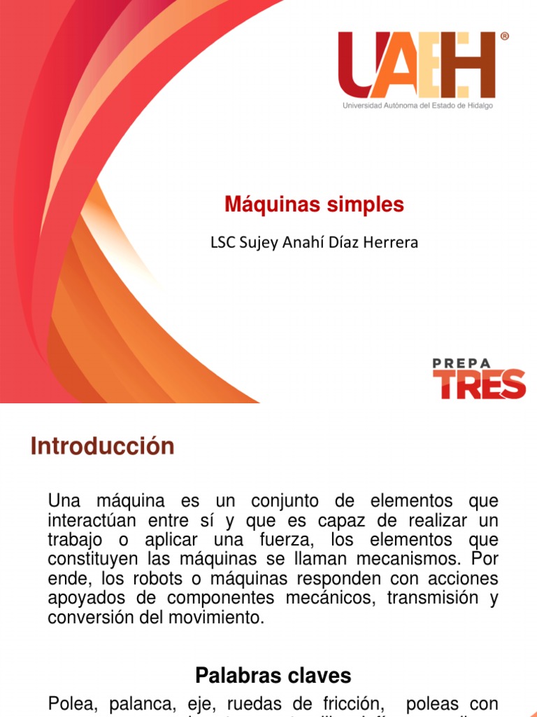 Maquinas Simples Pdf Engranaje Palanca