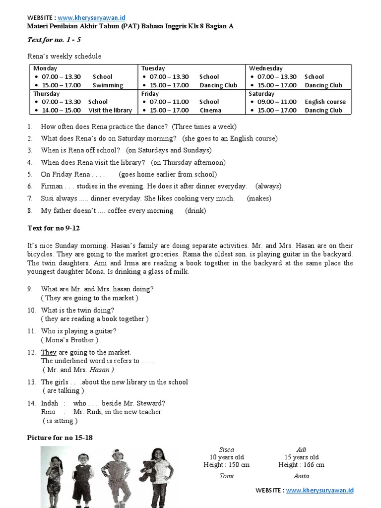Bahasa Inggris Kls 8 Bagian A Revised Pdf