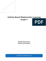 Activity Based Mathematics Learning - Grade 7