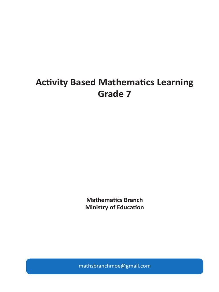 Activity Based Mathematics Learning - Grade 7 | PDF | Symmetry | Arithmetic