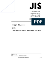 JIS G 3141: Cold-Reduced Carbon Steel Sheet and Strip