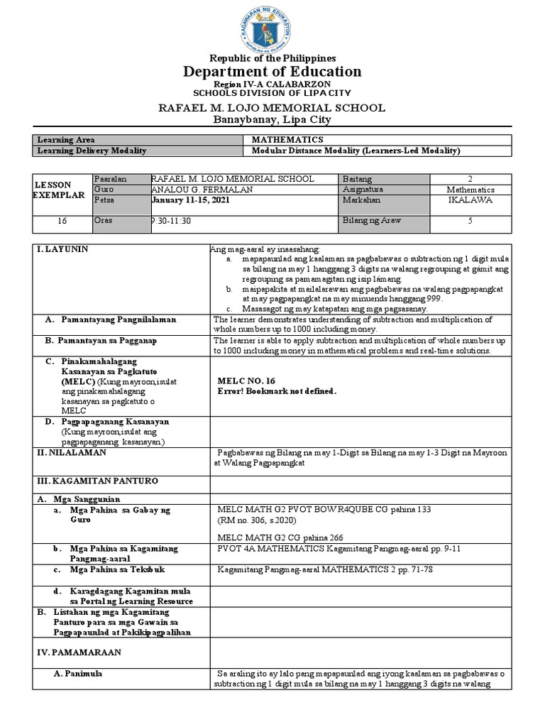 Le Math 2 Week 2 | PDF