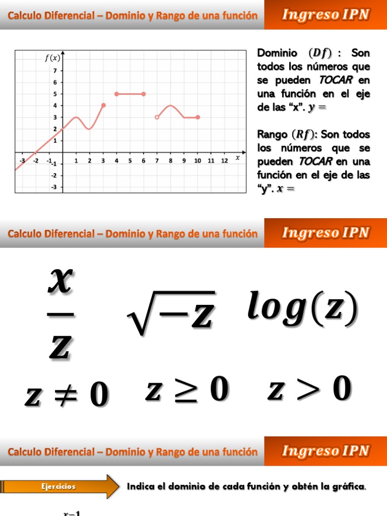 Dominio y Rango de Una Función | PDF | Análisis matemático | Matemáticas