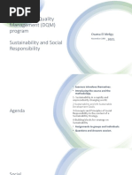 Day 1 Sustainability and Social Responsibility