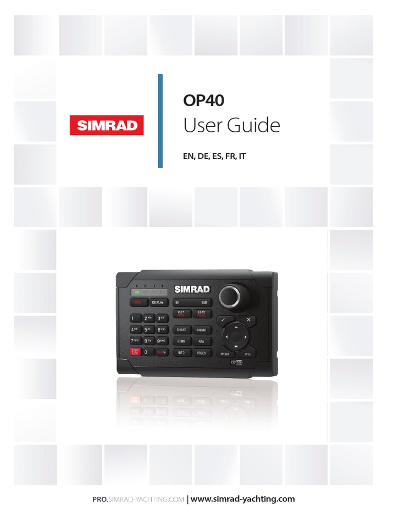 Simrad OP40 User Guide | PDF | Human–Computer Interaction