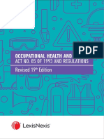 Occupational Health and Safety Act No. 85 of 1993 and Regulations Revised 19th Edition - LexisNexis