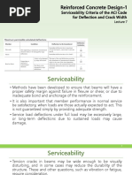 Lecture 7 - Serviceability Criteria of The ACI Code For Deflection - Crack Width