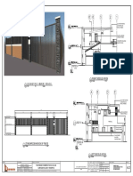 Right Side Elevation Isometric Viewof Fence: Proposed Perimeter Fencing and Garage Balcony Roofing