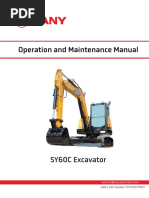 Operation and Maintenance Manual: SY60C Excavator