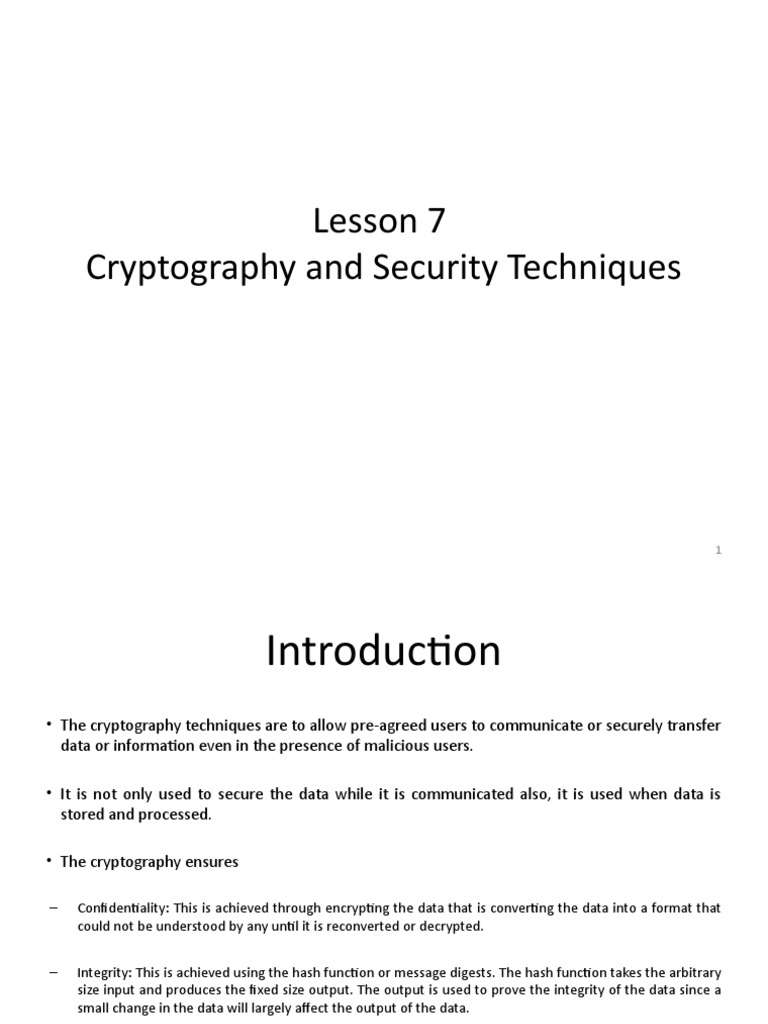 Lesson 7 | PDF | Cryptography | Public Key Cryptography