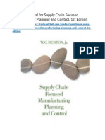 Solution Manual For Supply Chain Focused Manufacturing Planning and Control 1st Edition