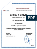 Certificat de Absolvire: Dlui. Ionut-Cezar Enea