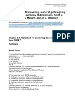 Test Bank For Discovering Leadership Designing Your Success Anthony Middlebrooks Scott J Allen Mindy S Mcnutt James L Morrison