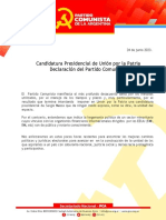 Candidatura Presidencial Union Por La Patria