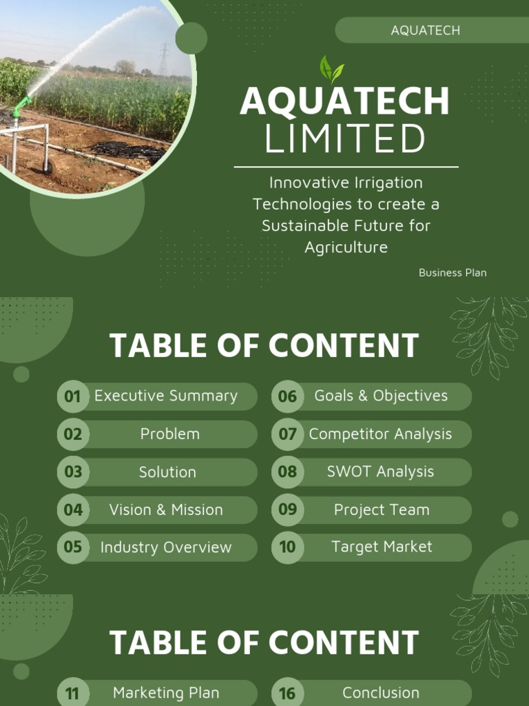 Aquatech PDF Agriculture Irrigation